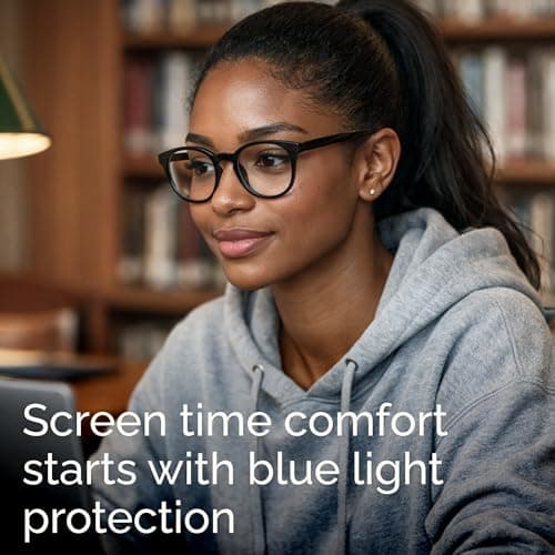 IBOANN Chic & Comfy Blue Light Glasses for Women - 3-Pack Round Frames, Screen-Ready Style with UV Protection Coating