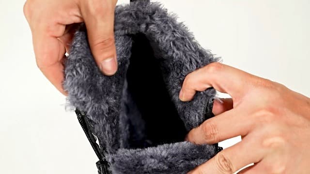 Hanani Mens Snow Boots Waterproof Winter Boots for Men Fur Lined Warm Ankle Boots Zipper Closure Slip on Outdoor Boot Comfortable Walking Shoes