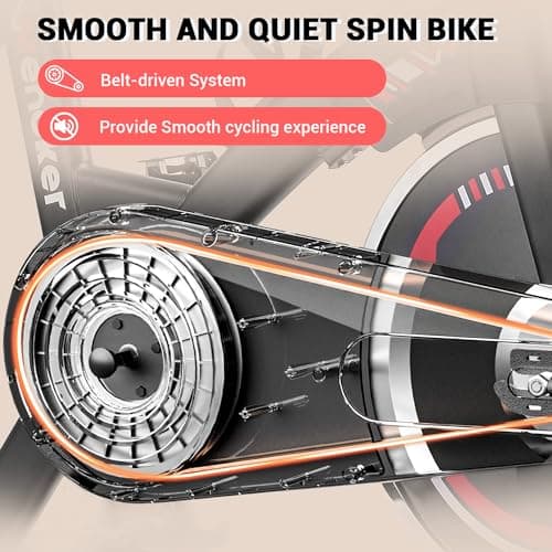 Exercise Bike, WENOKER Stationary Bike for Home, Indoor Bike with Silent Belt Drive, Heavy Flywheel, Comfortable Seat Cushion and Upgraded Digital Display