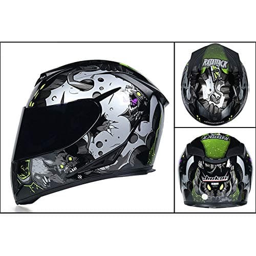 Full Face Motorcycle Helmet, DOT Approved, ABS Shell, Multi-Design Graphic Racing Helmet for Men Women