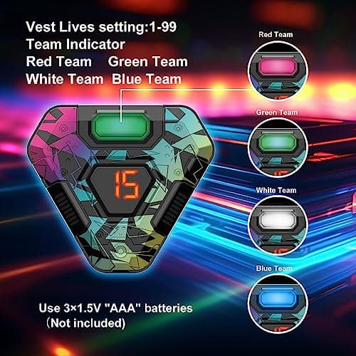 Laser Tag Set of 2, Lazer Tag Game for Kids Indoor & Outdoor Play, Gift Ideas for Kids Teens and Adults, Cool Toys for Teenage Ages 8 9 10 11 12+Year Old Boy & Girls B0C3QX5ZSX