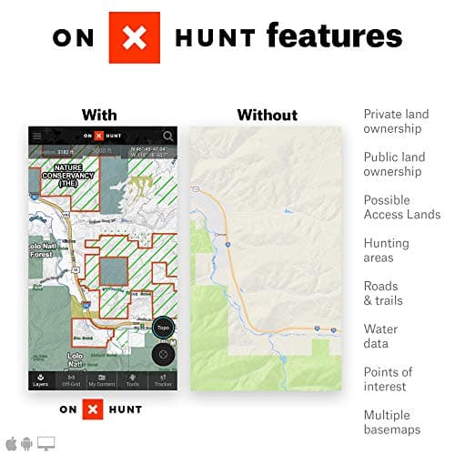 onX Hunt Premium App: Digital Map Membership for Phone, Tablet, and Computer - Color Coded Land Ownership - Google Imagery - 24k Topo - Hunting Specific Data - Updates for onX Hunt Chip