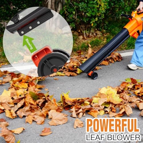 Cordless Leaf Vacuum Blower Mulcher 3 in 1, 2 * 4.0Ah Battery and Charger, Battery Powered Leaf Vacuum with 40L Bag, 160MPH, 600CFM, 4 Speed Modes, Suitable for Lawn Care Yard Cleaning