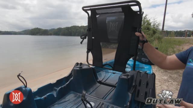 Perception Kayaks Outlaw 11.5 | Sit on Top Fishing Kayak | Fold Away Lawn Chair Seat | 4 Rod Holders | Integrated Tackle Trays | 11' 6"