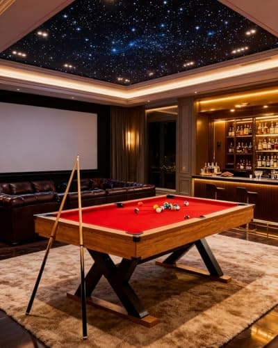 7 FT Pool Table, Complete Set with 2 Cues, 16 Balls, 2 Chalks, Triangle, Brush, K-Leg Construction, Adult Billiard Table for Home, Professional Black Cloth, Rustic Grey Finish, 84 L x 46 W x 32 H Inch