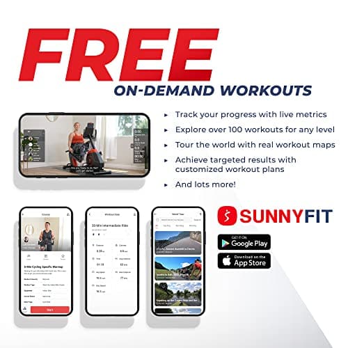 Sunny Health & Fitness Elite Recumbent Cross Trainer & Elliptical Machine with Arm Exercisers for Home Arm/Leg Training, Easy Adjust Seat & Mesh Backrest, Free SunnyFit App Bluetooth Connectivity