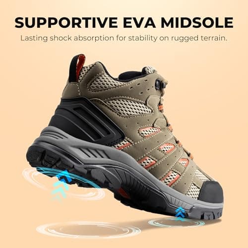 NORTIV 8 Women's Waterproof Hiking Boots Outdoor Trekking Mid Backpacking Mountaineering lightweight boots