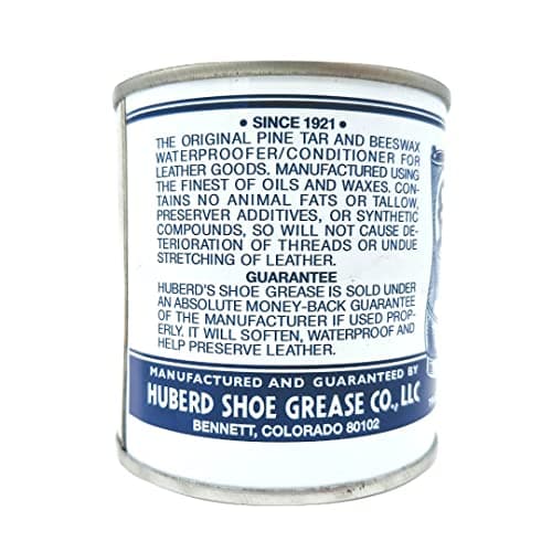 Huberd Shoe Grease Co. Huberd’s Shoe Grease (7.5oz) - Leather Conditioner and waterproofer Since 1921. Waterproofs, softens and Conditions Boots, Shoes, Bags, Belts, Jackets, car Seats, Gloves, Furniture, Saddles and tack.