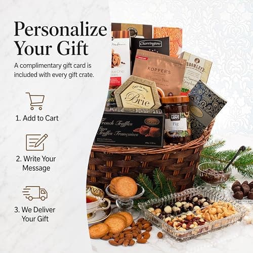Gourmet Sympathy Basket w/ Italian Cheese, Crackers, Preserves, Chocolates, Cookies, Tea, Nuts & More, Personalized Message Capalbo's Deepest Sympathy Gift Basket in Gift-Ready Packaging B004USOZ2C