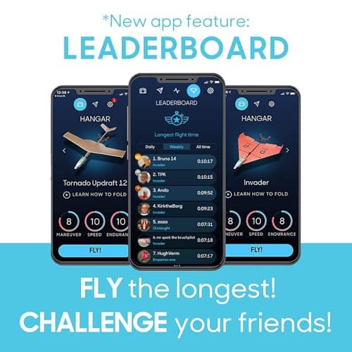 POWERUP 4.0 The Next-Generation Smartphone Controlled Paper Airplane Kit, RC Controlled. Easy to Fly with Autopilot & Gyro Stabilizer. for Hobbyists, Pilots, Tinkerers.
