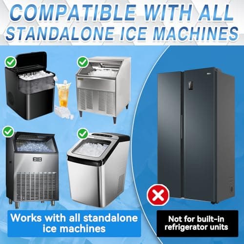Ice Machine Cleaner Tablets Descaler (36 Pack) – Portable Ice Maker Cleaner, Nickel Safe Scale Remover Compatible with Countertop and Nugget Ice Maker, Remove limescale, Odor-Free, Crystal Clear Ice