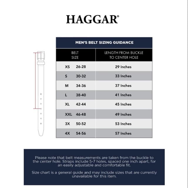 Haggar mens Leather Dress Belt for Suits and Pants - Classic, Formal, Business, Work