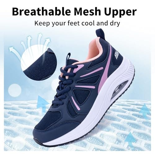 AOV Women Arch Support Walking Shoes Orthotic Sneakers for Plantar Fasciitis Foot and Heel Pain Relief Tennis Shoes