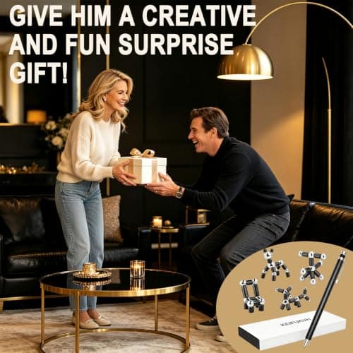 Fun Men Gifts Fidget Gel Pens - Unique Birthday Gift for Mens, Novelty Christmas Stocking Stuffers Easter Anniversary Valentines Day White Elephant Present Ideas Gadget, Cool Secret Santa Gift for Him