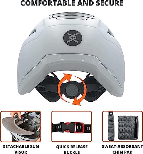 XNITO Bike Helmet with LED Lights - Urban Bicycle Helmet for Adults, Men & Women - CPSC & NTA-8776 Dual Certified - Class 3 E-Bikes, Scooters, Onewheel, Commuter, Mountain