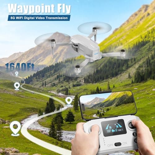 Oddire Drones with Camera for Adults 4K, GPS Auto Return, Waypoint Flight, Orbit Fly, GPS Follow, Gesture Control, Foldable Drone with Brushless Motor, 249g Light, 48 Mins Flight Time with 2 Batteries