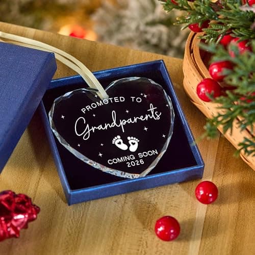 Grandparents Gifts - First Time Grandparents Gifts for Grandma, Grandpa - Baby Pregnancy Announcement Ornament for New Grandma