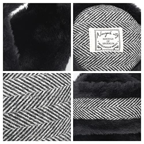 Surblue Unisex Foldable Ear Earmuffs Behind-the-Head Fur Winter Outdoor Ear Warmers