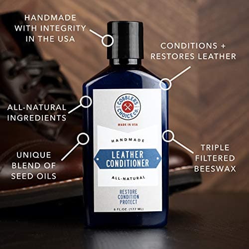 Cobbler's Choice Co. Finest Quality All-Natural Leather Restorer Conditioner - 6oz (177 mL)