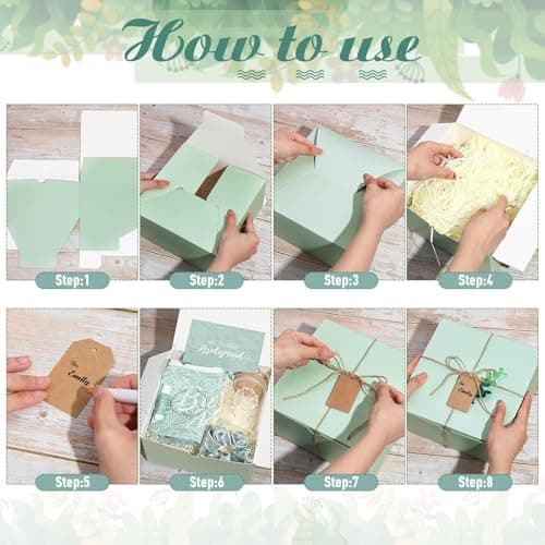 54 Pcs Bridesmaid Proposal Gifts, Maid of Honor Gift Include Wedding Gift Box Makeup Bag Invited Card Glass Cup Lip Balm Scrunchie Bracelet for Bridal Shower Bachelorette Party(Green)
