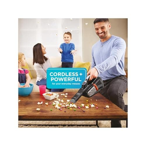 BLACK+DECKER dustbuster Portable Vacuum Cordless Handheld, Small Hand Vacuum Cleaner for Dorm Home and Car, Powerful 20V AdvancedClean+ (HHVK515J00FF)