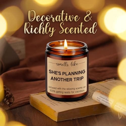 Cool Gifts for People Who Travel, Girls Trip, Funny Christmas, Birthday Gifts Ideas for Travelers Women, Mom, Couple, Her LEADO Travel Candle, Travel Gifts for Women, Traveling, Gifts for Travelers B0D3F1GP3C
