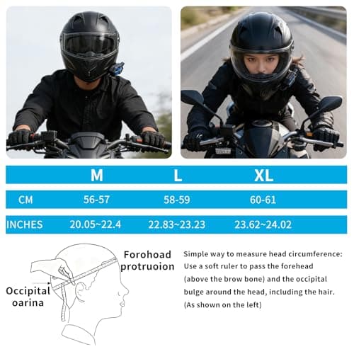 Bluetooth Modular Motorcycle Helmets with Tail Lights, DOT Certified Flip-Up Dual Visor Full Face Helmets for Men & Women Moto ATV UTV Snowmobile ADV Four Wheeler Street Bike