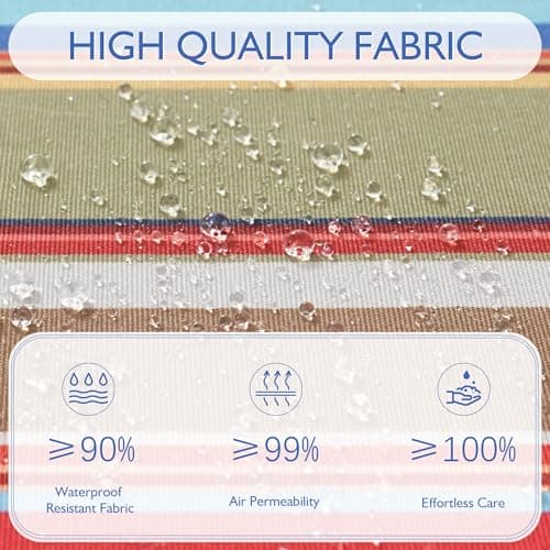 Enipate 2 Pack Outdoor High Back Chair Cushion, Weather Resistant Adirondack Rocking Chair Cushions, Patio Chair Seat Cushions