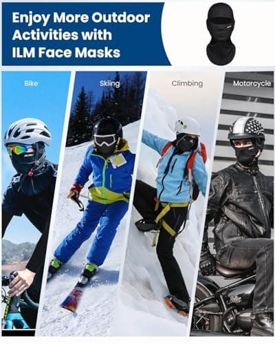 ILM Motorcycle Balaclava Face Mask Adult Youth for Ski Model FM01