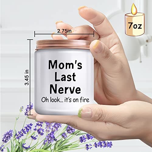 Gifts for Mom from Daughter, Son - Funny Mom Birthday Gifts - Mother's Day Gift for Mommy Mama - Mom's Last Nerve Scented Candle