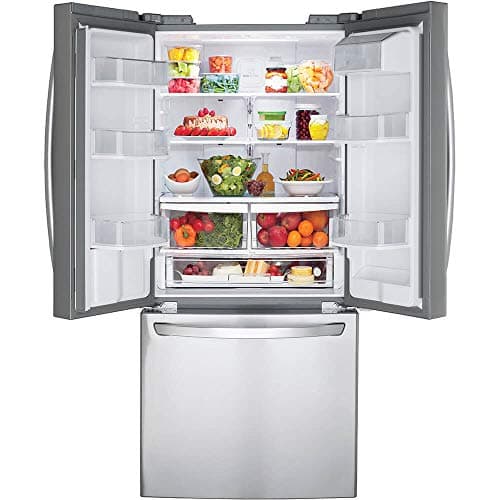 LG LFDS22520S - Refrigerator/Freezer - French Door Bottom Freezer with Water Dispenser - Stainless Steel