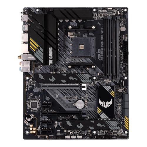 ASUS TUF Gaming B550-PLUS WiFi II AMD AM4 (3rd Gen Ryzen™) ATX Gaming Motherboard (PCIe 4.0, WiFi 6, 2.5Gb LAN, BIOS Flashback, USB 3.2 Gen 2, Addressable Gen 2 RGB Header and Aura Sync)