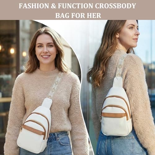 Christmas Gifts for Mom Wife Crossbody Bags Gifts for Women Birthday Gifts for Her Small Crossbody Sling Bag Fanny Pack Chest Travel Anti Theft Purse Unique Secret Santa Mothers Day Gift Ideas