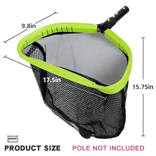 Sepetrel Pool Net,Professional Swimming Pool Leaf Skimmer Nets for Cleaning with Double-Layer Deep Big Bag,Heavy Duty Aluminum Frame & Handle Rake(Pole Not Included)