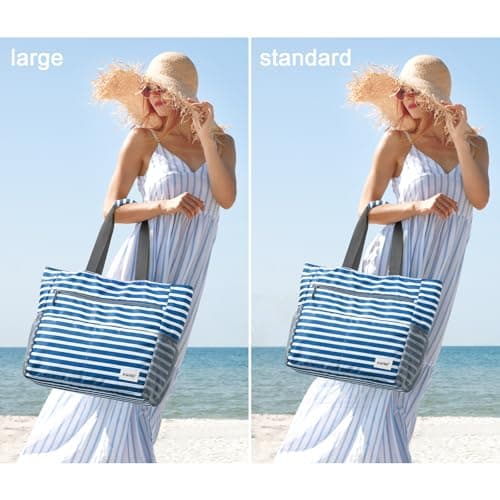 G4Free Beach Bag, Waterproof Sandproof Beach Tote Bag, Large Capacity Foldable for Women