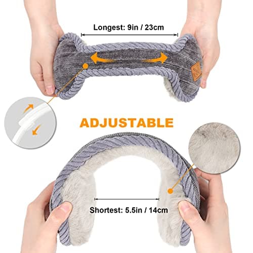 Surblue Winter Unisex Earmuffs Knit Foldable Adjustable Wrap around Ear Warmers