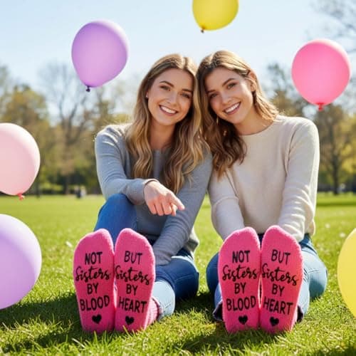 HAPPYPOP Bestie Gifts for Women - BFF Gifts, Best Friends Socks for Sisters Friends