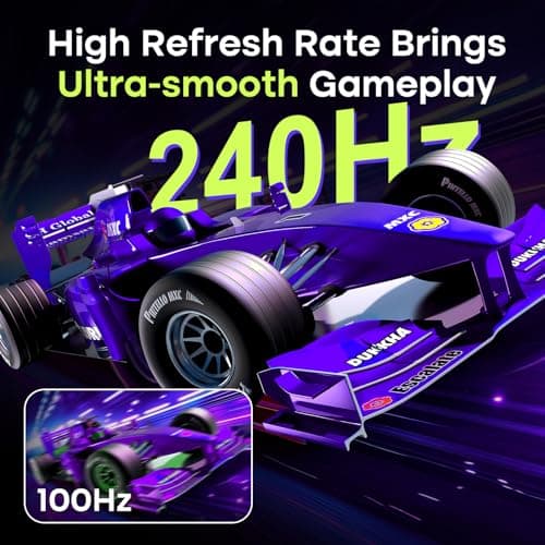 Amzfast 27" 240Hz 1ms FPS Gaming Monitor, Fast VA FHD 1080P, Adaptive Sync, HDR 400, 4000:1 Contrast, 125% sRGB, Built-in Speaker, HDMI 2.0 & DP 1.4 with DP Cable, VESA