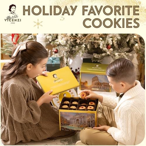 Matilde Vicenzi Roma Cookie Gift Tin - Italian Pastries & Cookies in Individually Wrapped Trays - Bakery Dessert Gifts For Birthdays, Thank You, Get Well and Every Special Occassion - Puff Pastry, Assorted Cookies in Italian Design Gift Tin 32.5oz (920g)