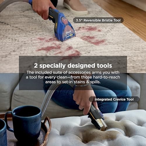 Shark CarpetXpert HairPro Upright Carpet, Area Rug & Upholstery Cleaner with Spot & Stain Remover, Perfect for Pets, Carpet Shampooer, 2 Cleaning Tools, Pet Cleaning Solution, Cobalt, EX251BRN