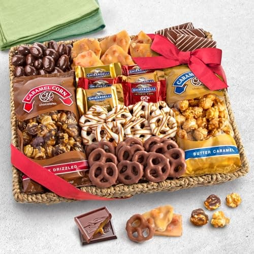 A Gift Inside Sympathy Gift Basket, Chocolate Gift Basket with Gourmet Chocolates, Sweet Treats & Snacks, Thinking of You Gift for Friends, Family & Coworkers B084XVVPQL