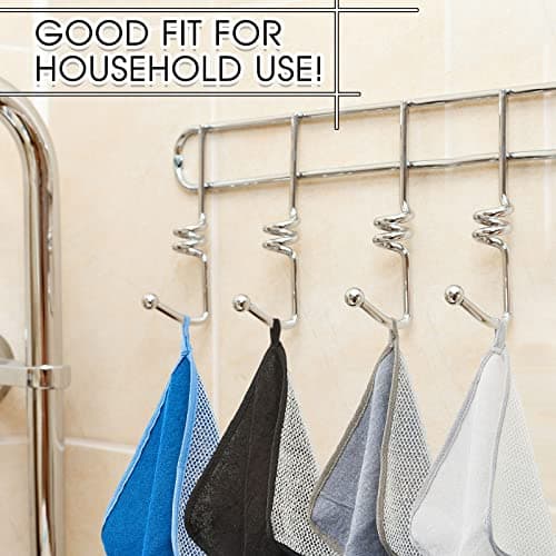 Juexica 8 Pcs Exfoliating Washcloth Men Wash Face Cloth Rustic Dual Sided Bath Washcloth 9.8 x 9.8'' Facial Scrubber Men Exfoliating Shower Towel for Body and Face (Mesh Pattern,Dark Color Series)