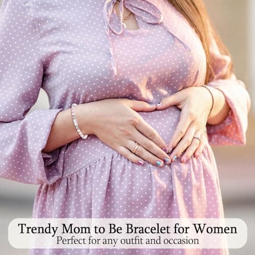 New Mom Gifts for Women, 1st Time Mothers Day Mom Mommy To Be Gifts for Women After Birth, Pregnancy Jewelry Gifts Bracelet for Mama B0D112KB4T