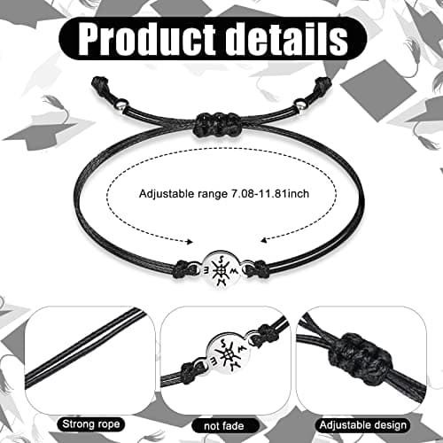 Sureio 10 Pcs 2026 Graduation Gifts Adjustable Compass Bracelets with Blessing Cards Class of 2026 Senior Night Gifts for College University Middle High School Student Grad Present B09P18KW1R