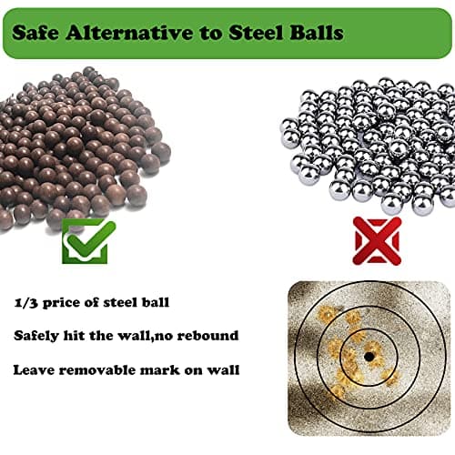 Slingshot Ammo 3/8 Inch, Biodegradable Clay Sling Shot Ammo Ball 9mm - 10mm for Hunting and Target Practice