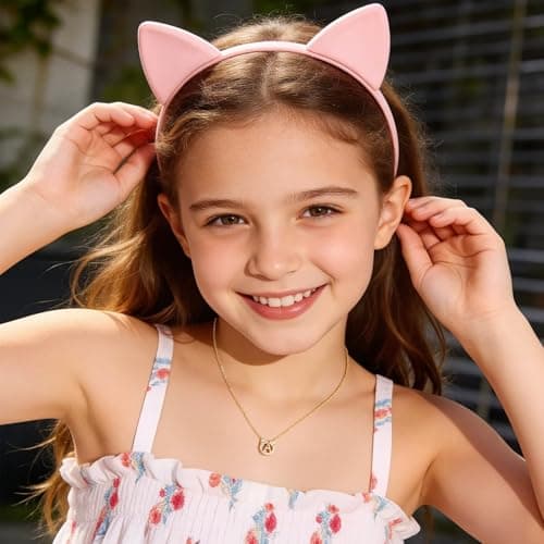 Gift Box Packaging, 14k-Gold-Plated, Cat Themed Gifts for Cat Lovers, Kids Jewelry for Girls, Birthday Gifts for Girl Kids MONOOC Cat Gifts for Girls - Tiny Cat Initial Necklace for Teen Girls Kid B0GCYVBZVP