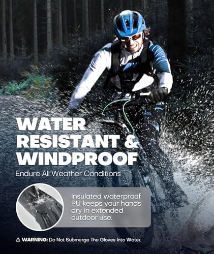 Deemii Winter Gloves Men Women Made with 3M Thinsulate, Lightweight Thermal Warm Gloves for Cold Weather with Touch Screen Fingers, Water Resistant Running Gloves for Cycling, Hiking, Driving