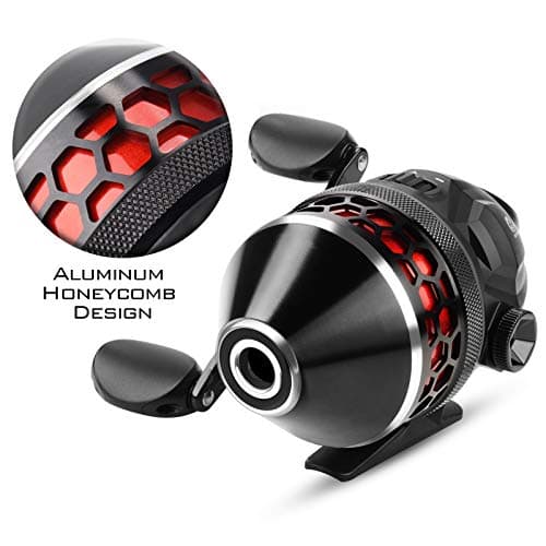 KastKing Brutus Spincast Fishing Reel,Easy to Use Push Button Casting Design,High Speed 4.0:1 Gear Ratio,5 MaxiDur Ball Bearings, Reversible Handle for Left/Right Retrieve, Includes Monofilament Line.