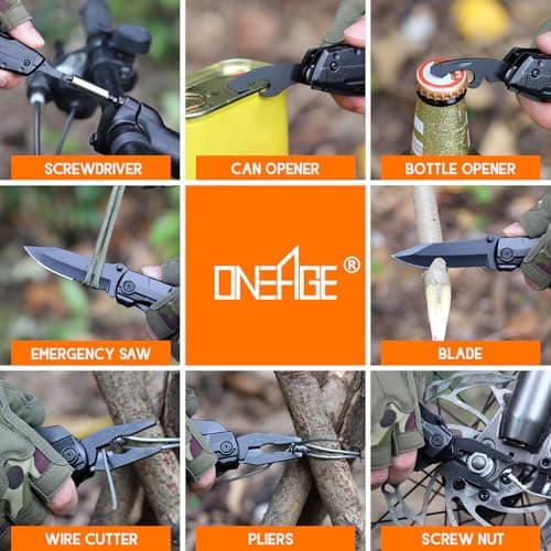 Gifts for Men Him Dad, Pocket Multitool Knife, Christmas Stocking Stuffers for Men, Anniversary Birthday Gifts for Husband, Boyfriend, Guy, Groomsmen, Fathers Day, Gadget for Hiking, Camping, Outdoor