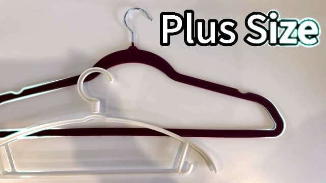 Urby Extra Wide Hangers for Plus Size Clothes, Ganchos para Colgar Ropa,21 Inch Super Plus Size Hangers Ideal for XL, XXL Shirts, Coats, Dresses, Etc. Velvet. Black. 24pk.